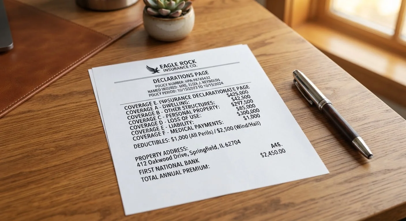 Reading an Insurance Declarations Page Without Getting Lost